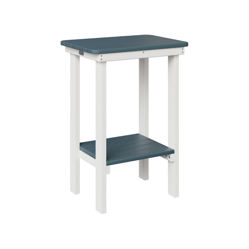 Outdoor Rectangular End Dining Table, 22" H x 15" W x 20.5" D, Slate