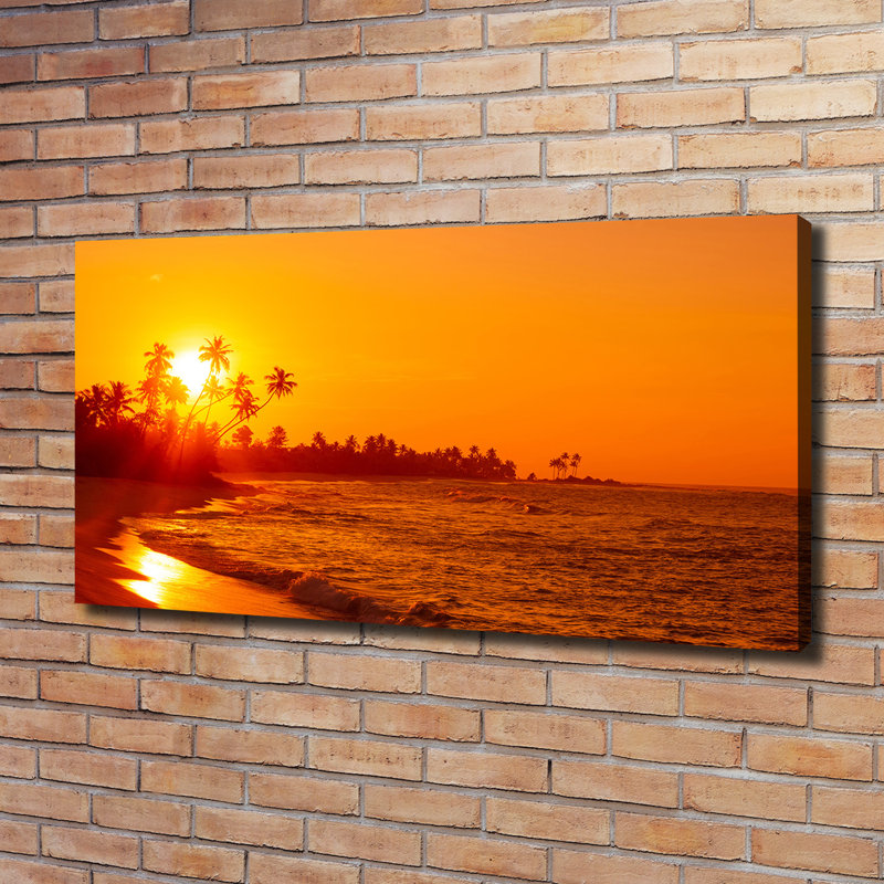 Sunset Beach - Wrapped Canvas Print