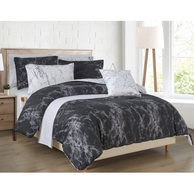 Elegant Comfort Reversible 10-Piece Comforter Set, Decorative Pillow And Fitted Sheet With Smart Pockets, Soft, Plush, & Lightweight Material