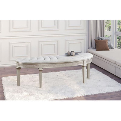 Banc rembourré en tissu Keddrick