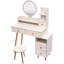 Meuble-lavabo moderne avec miroir et tabouret Modern