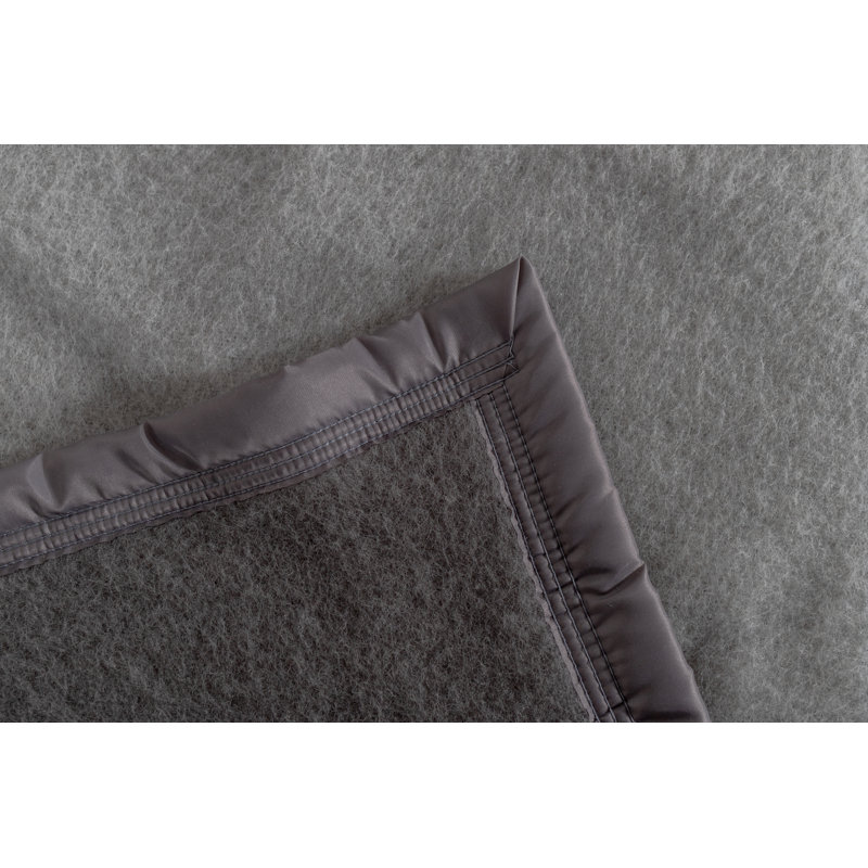 Couverture épaisse en laine lavable Laine, Gris/gris pâle, Très grand
