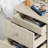 Nightstand with Fluted Top, 3 Drawers and Metal Handles-1921374182-1921374183