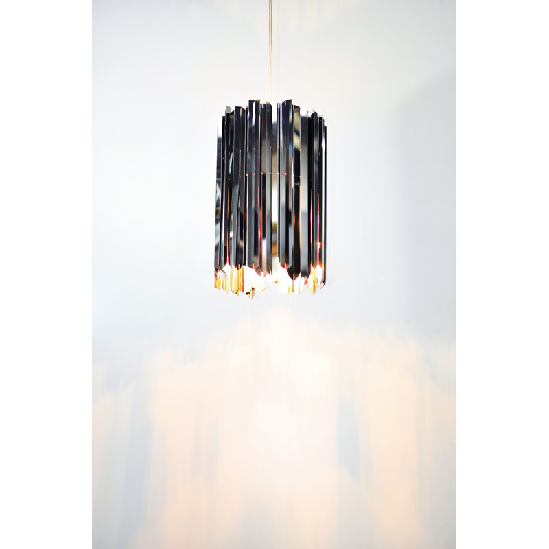 Facet 1 - Light Unique/Statement Pendant, Polished Stainless Steel