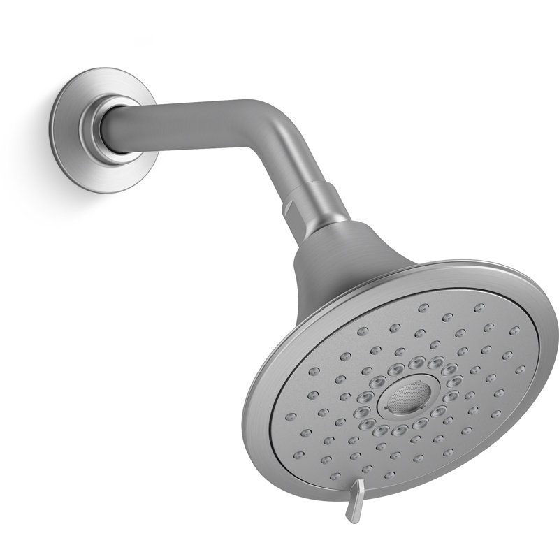Pomme de douche murale multifonction Kohler Forte, trois réglages de jet, pomme de douche à haute pression de 5,5 po