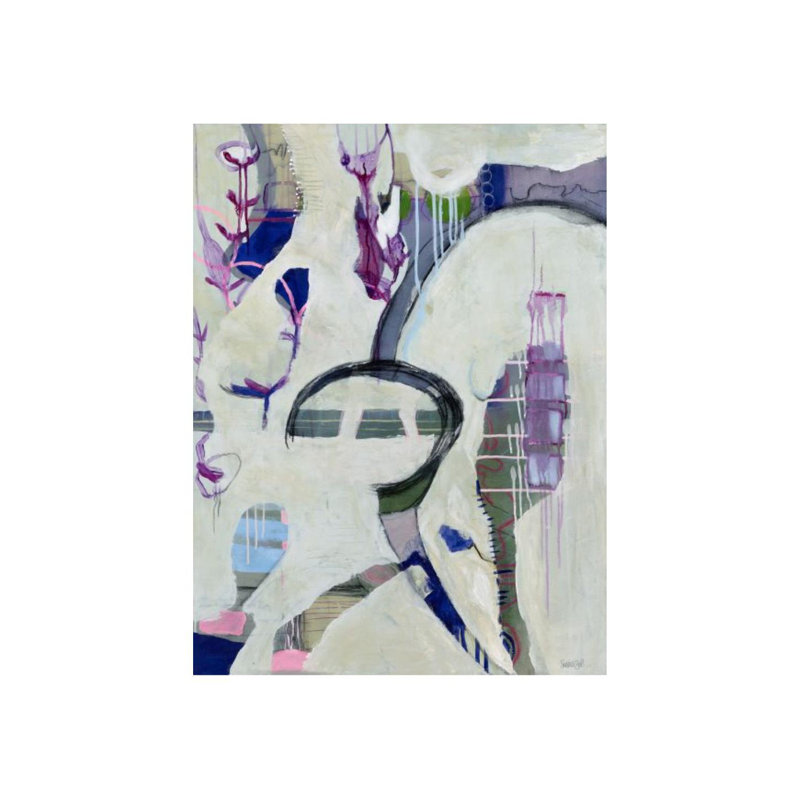 Meet Me In The Middle Print by Susie Zol, 40" H x 30" W x 1.5" D, Image Brush Gel