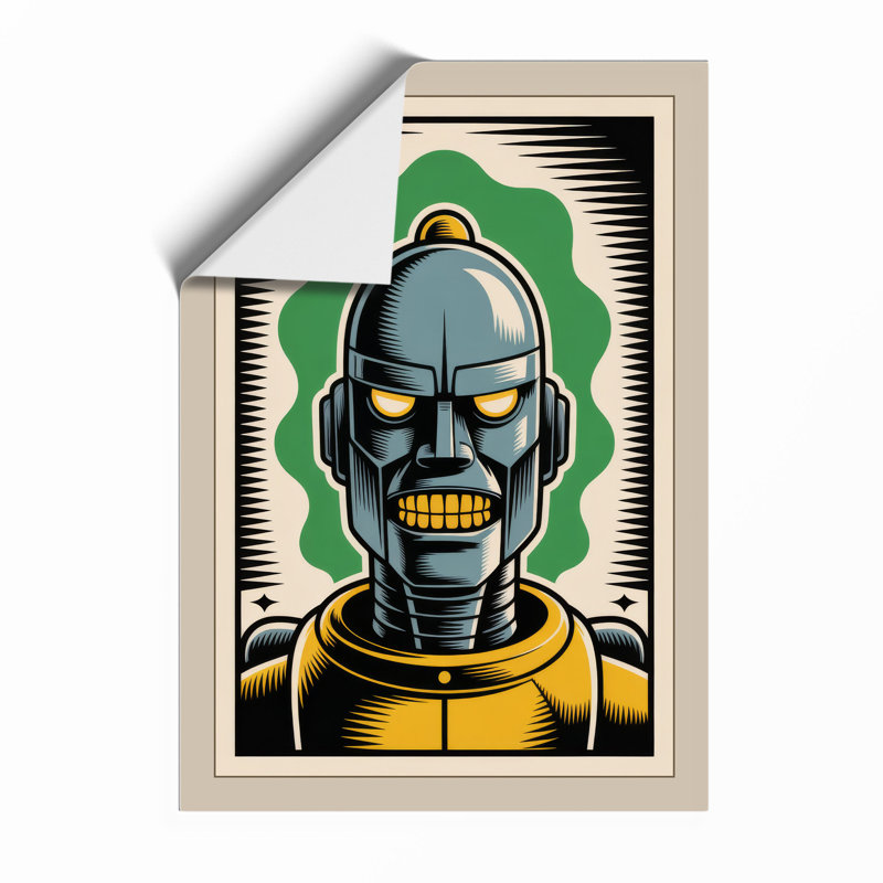 Robot Skull Ascendant Industrial - Print, Unframed, A4 - 29.7 x 21.0 cm