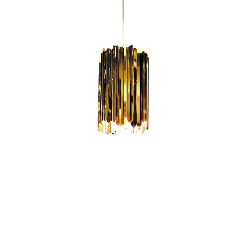Polished Brass Crystal Facet 2-Light Statement Sconce