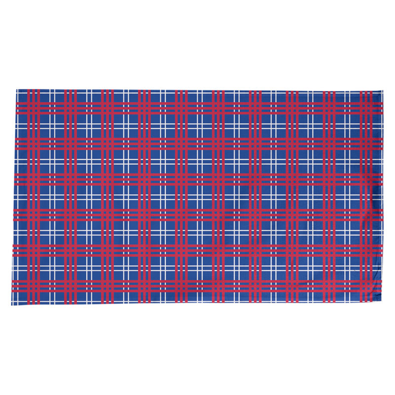 Nappe en mélange de coton à carreaux, Bleu / blanc / rouge