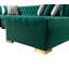 Canapé modulaire en velours vert Lorena-92113160