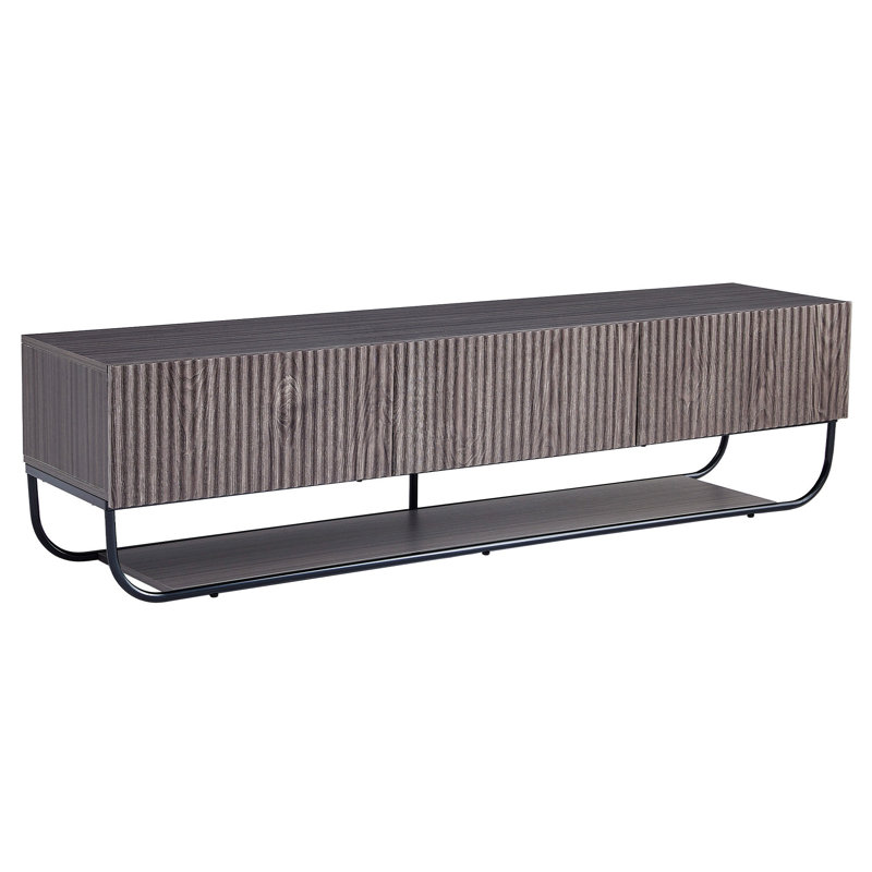 Mercer41 Glam Tv Stand, Gray/Black