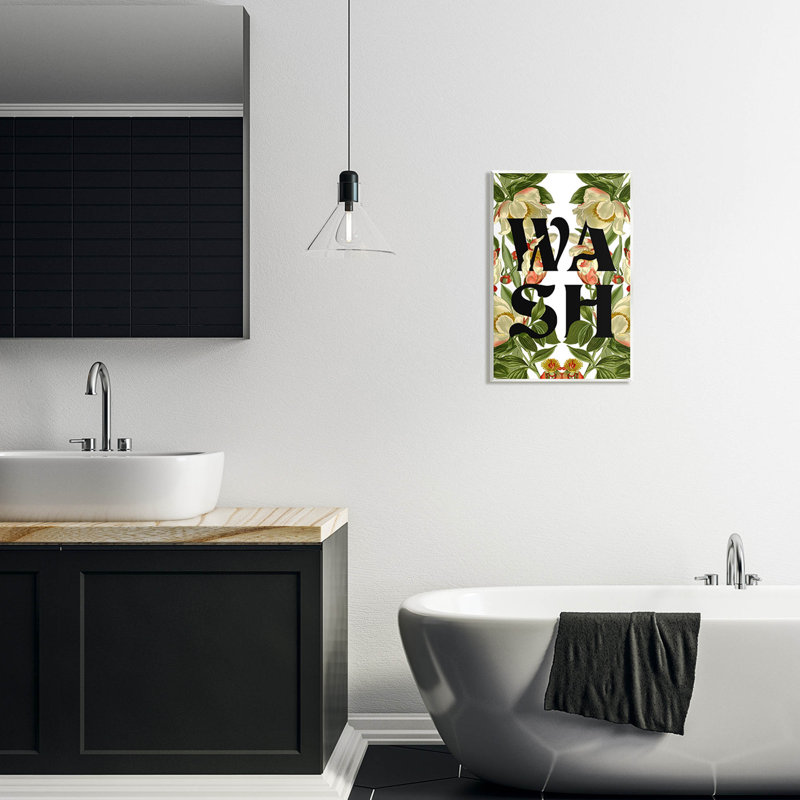 «Wash Flower Blossom Bath», art mural par Lil 'Rue, H 19 po x l 13 po x P 0,5 po, Bois