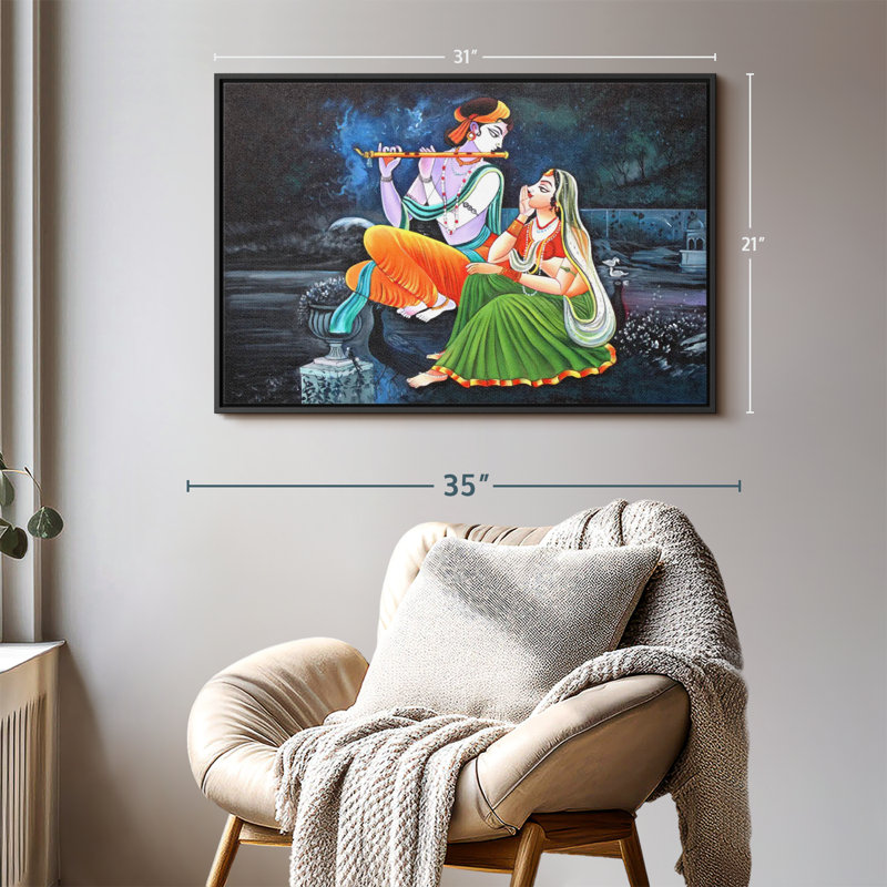 Radha Krishna Canvas Print, 21" H x 31" W