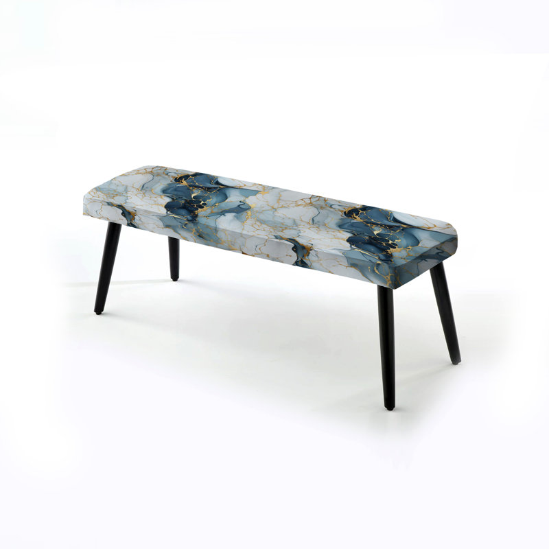 Banc rembourré en marbre doré Gold Timeless Classic Delights