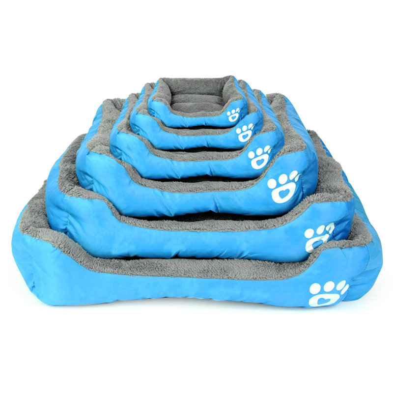 Lit pour chien Goncalves, Petit (l 22,8 po x P 17,7 po x H 3 po), Bleu / gris