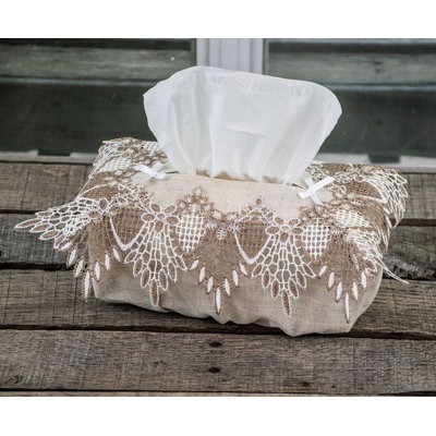 Blough Neutral Earth Tone Beige Tissue Box Cover (10" x 5" x 4.5")
