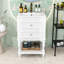 Meuble-lavabo avec lavabo en céramique, 2 tiroirs et tablette ouverte-131200072