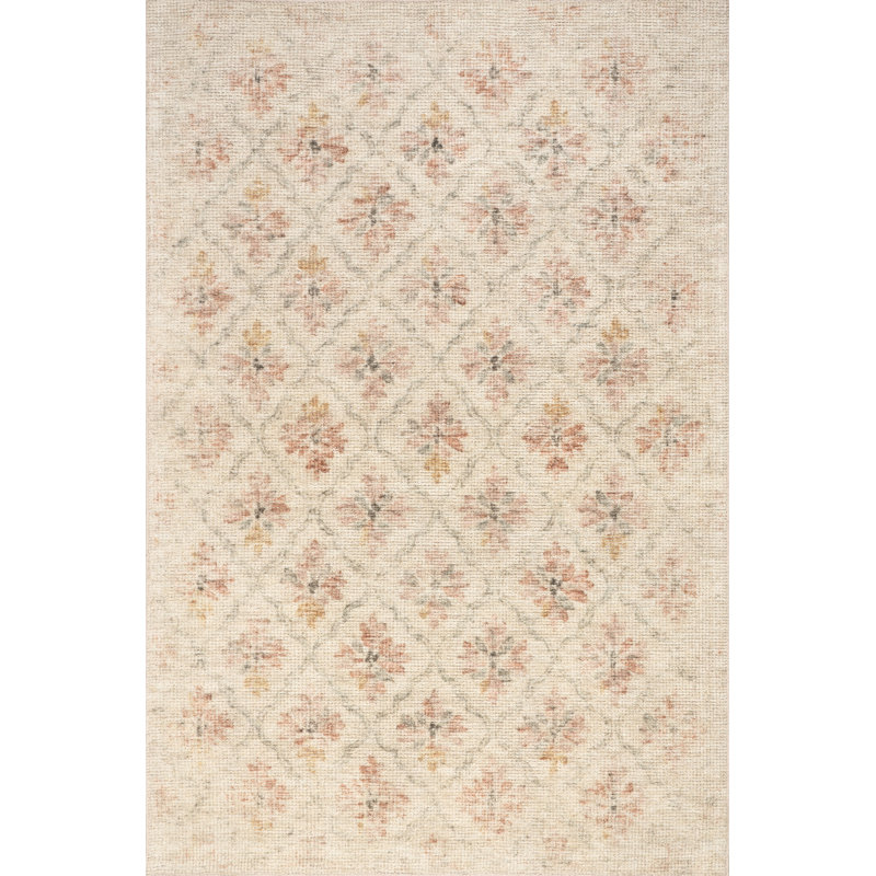 Tapis en laine touffeté à la main Padma Lakshmi Elizabeth, Rectangle 4pi x 6 pi