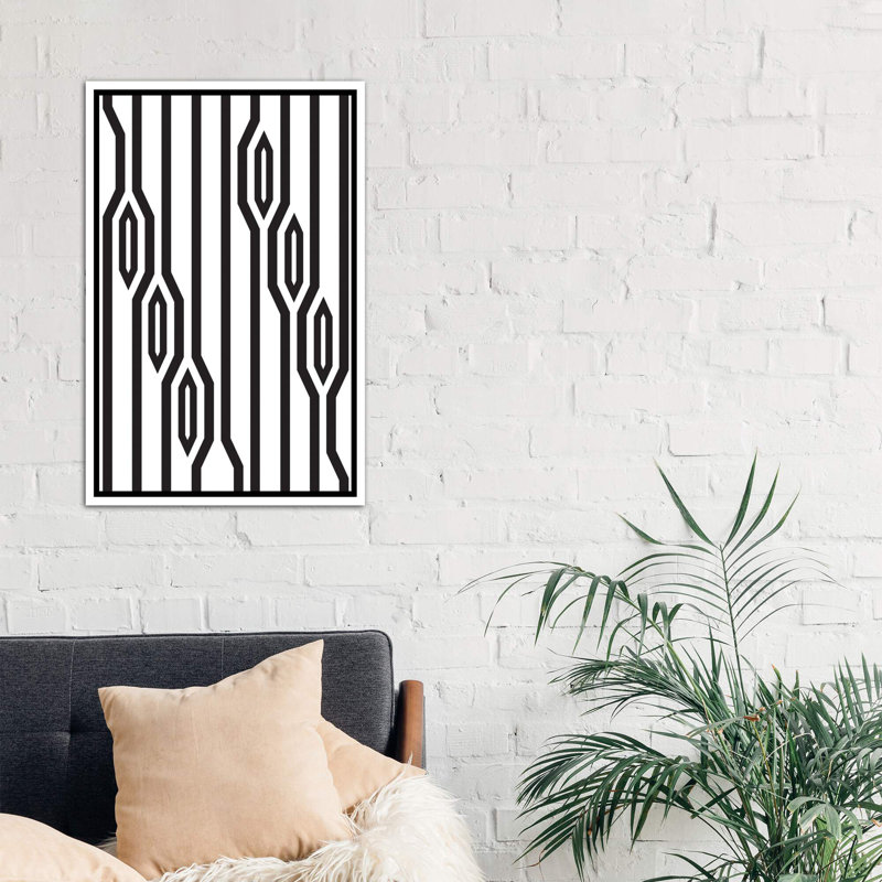 « vertical lines » par flatowl-impression sur image, Toile blanche encadrée, H 48 po x l 32 po x P 1,5 po