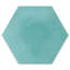 Solid Mixed Aqua Hex 8" x 9" Cement Wall & Floor Tile
