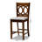 Upholstered Counter Stool with Solid Wood Frame