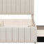 Lit plateforme tapissier avec lit gigogne et 3 tiroirs-1990273180