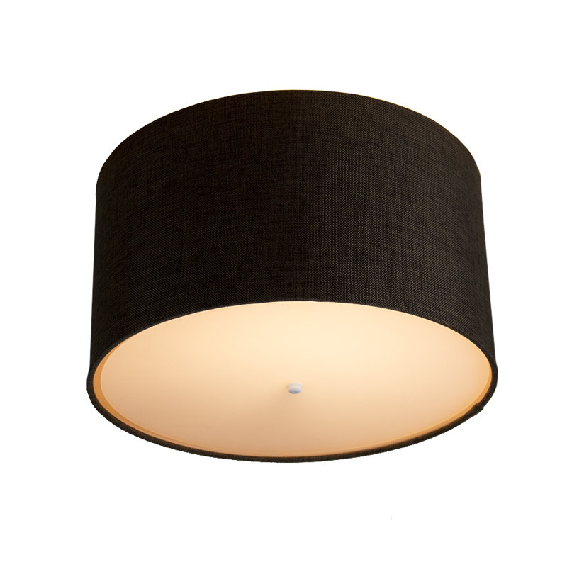 Kimmons Linen Flush Mount, Chocolate