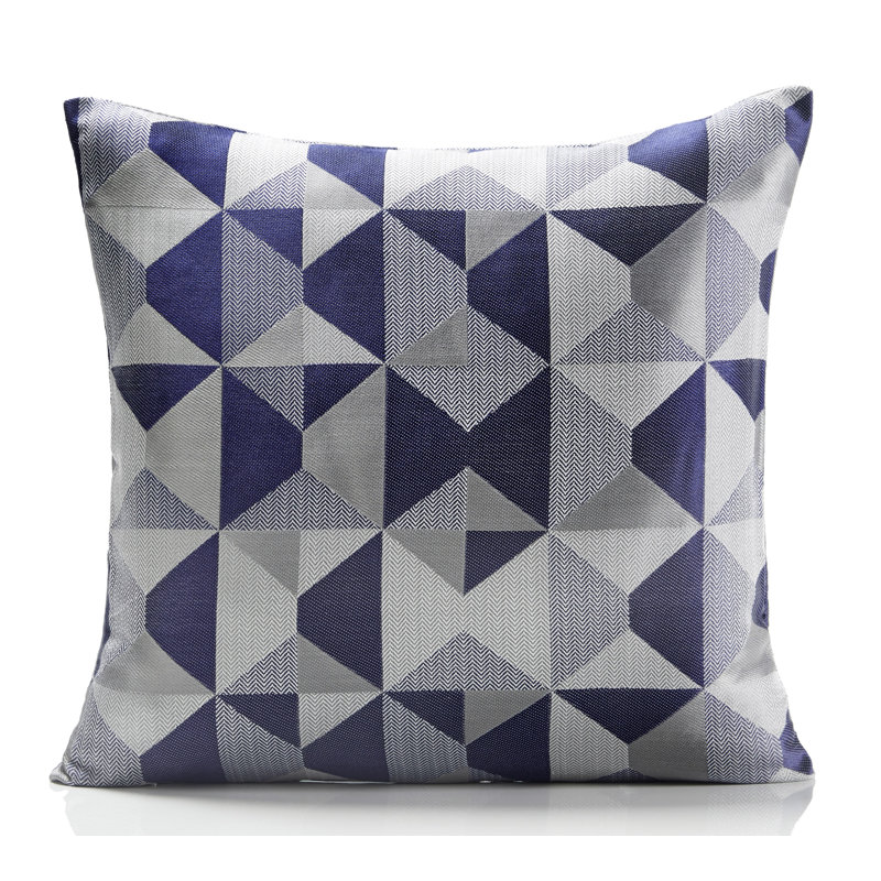 Stamper Geometric Scatter Cushion Cover, Insert/Cover, 55cm H x 55cm W x 15cm D, Ochre/Silver