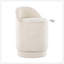 Tabouret de coiffeuse 18 po rembourré en tissu crème-132761022