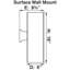Applique murale cylindrique en aluminium noir d'intérieur ou d'extérieur l 6 po Newburgh-21231325-21231328