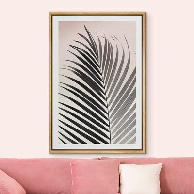 IDÉE4WALL, reproduction d'art sur toile, pastel, froid, bichromie, île de la jungle, feuille de palmier, nature sauvage, art numérique moderne, éléments décoratifs, rustique, détente / calme, multicolore, pour le salon, la chambre à coucher, le bu