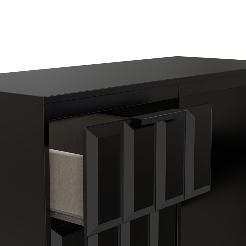Besian Dressing Table, Deep Black/Black