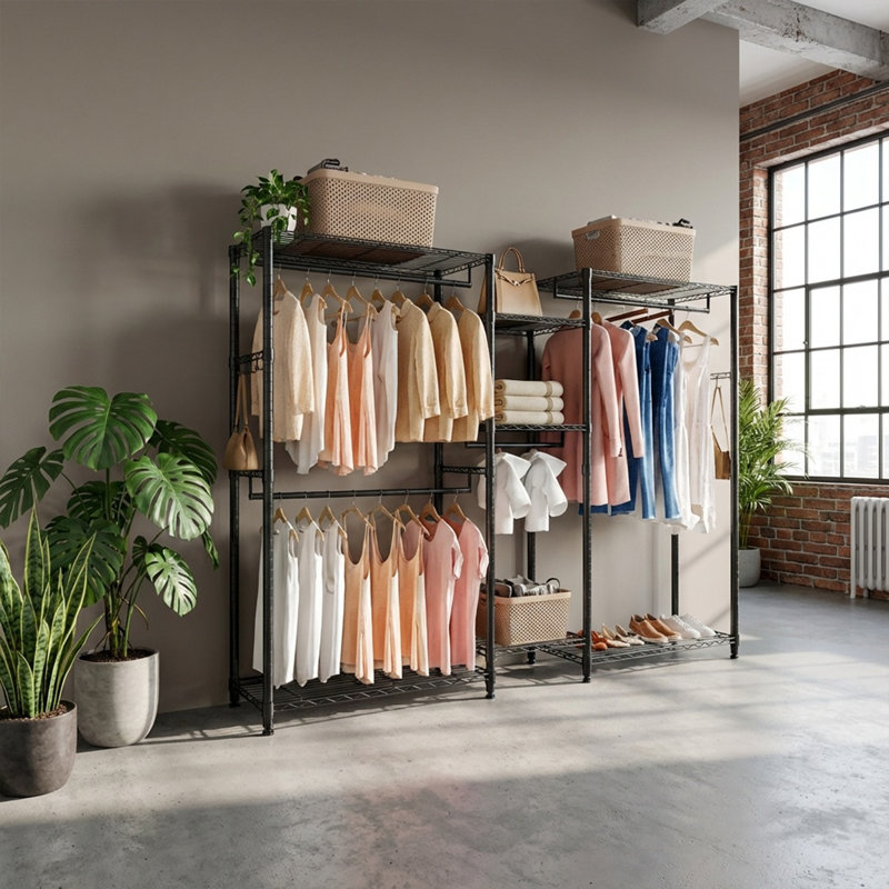 7 Adjustable Tiers Clothes Racks