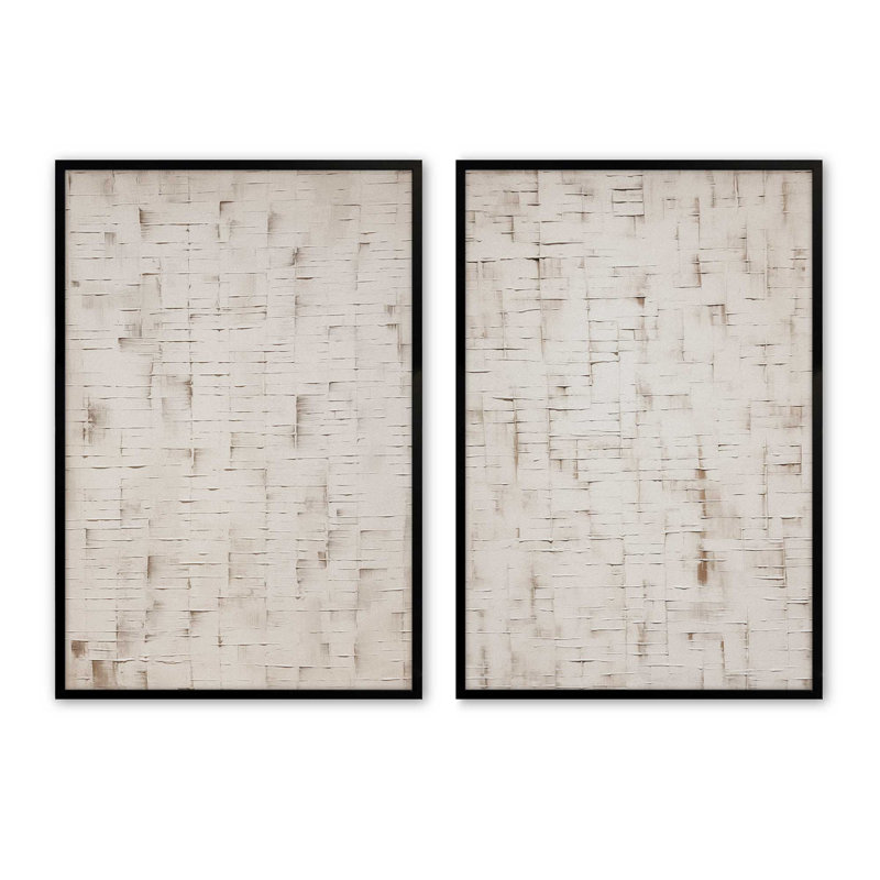 Tranquil Layers Set of 2 Prints in a Frame, Satin Black, 17" H x 26" W