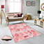 Tapis tissé antibactérien (impression numérique 3D) 4 x 5,9 pieds, 1% polyester, hauteur du velours: 0,3 pouce | Revers en PVC feutre antidérapant, lavable à la machine, parfait pour le salon et la chambre à coucher-1344256231