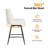 PU Leather Modern Paded Bar Stools: 360° Rotation, Durable Build & Chic Design-1141081464-1141081458