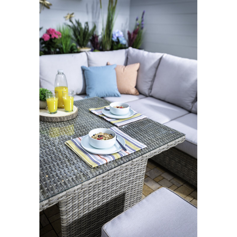 Westbury Square Casual Dining Set, Beech/Dove