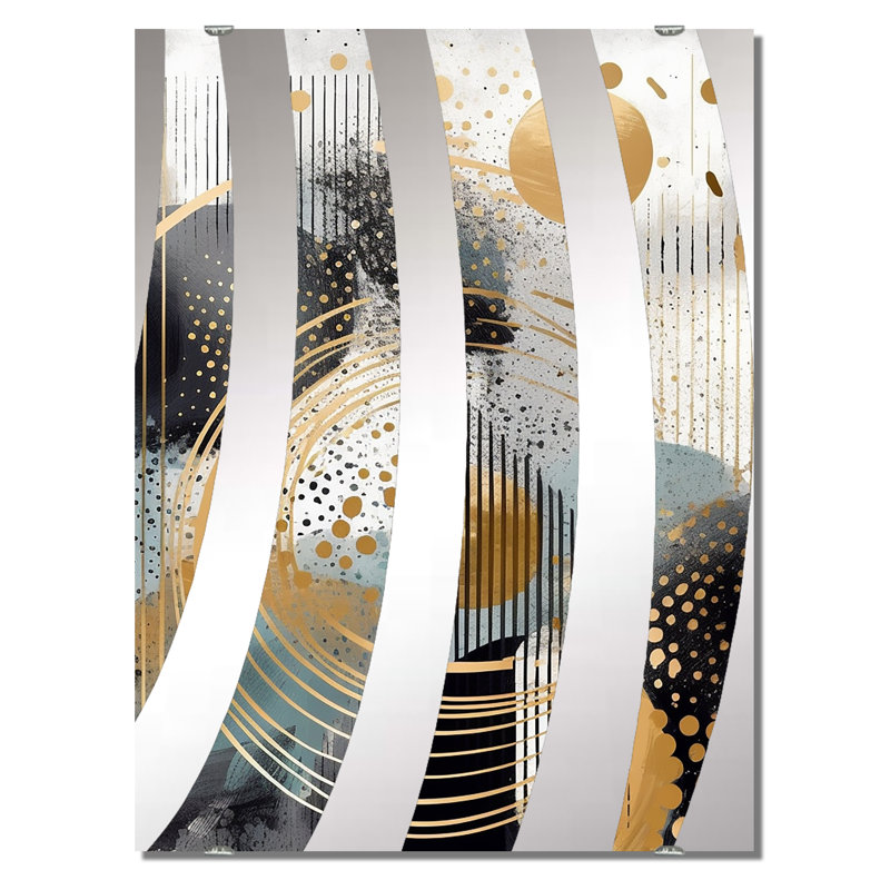 Beagley - Grand miroir mural abstrait moderne, 40 po x 30 po