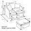 Fauteuil d'appoint pivotant crème Boucle, canapé simple surdimensionné confortable avec coussins pour les petits espaces