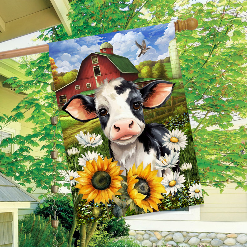 Joli drapeau de maison de vache