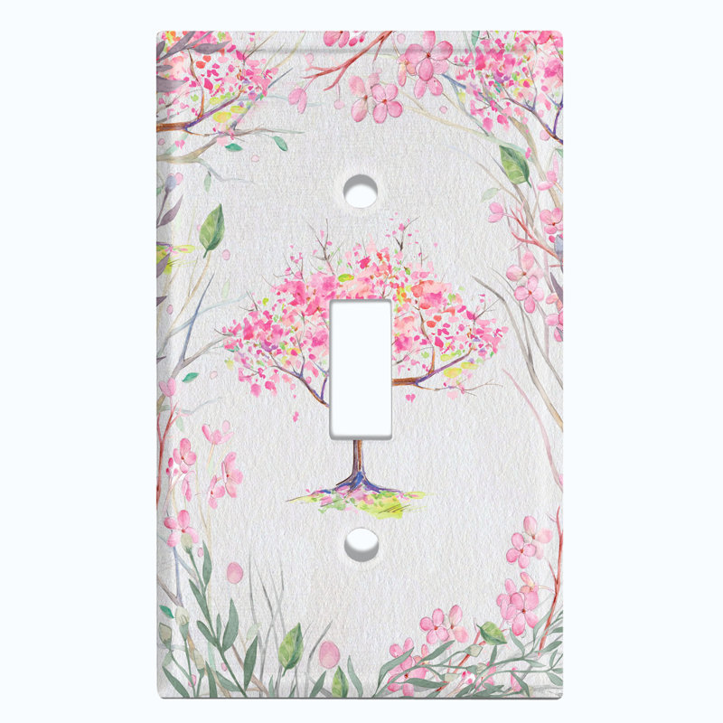 Patterned 1 - Gang Toggle Light Switch Standard Wall Plate