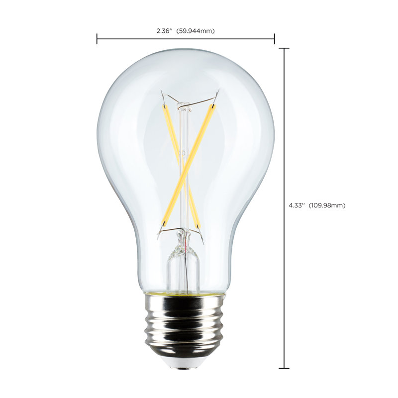 5 Watt A19 LED Clear 3000K Medium Base 120 Volt, 3000K