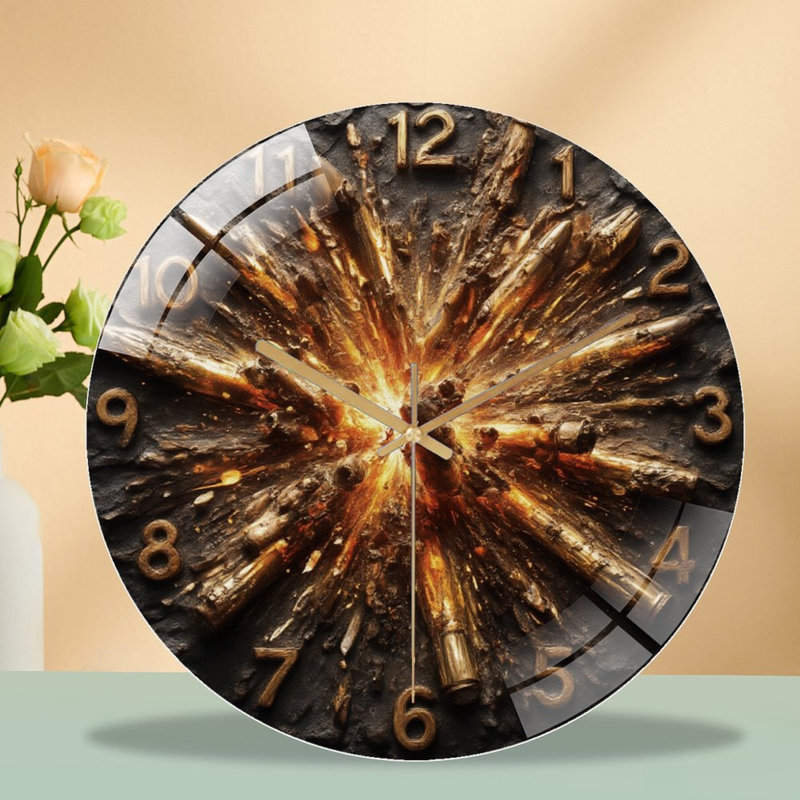 Horloge murale moderne en verre