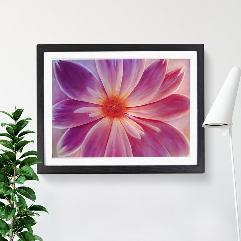 Daisy Flower - Framed Print, Black, 25cm H x 34cm W x 2cm D