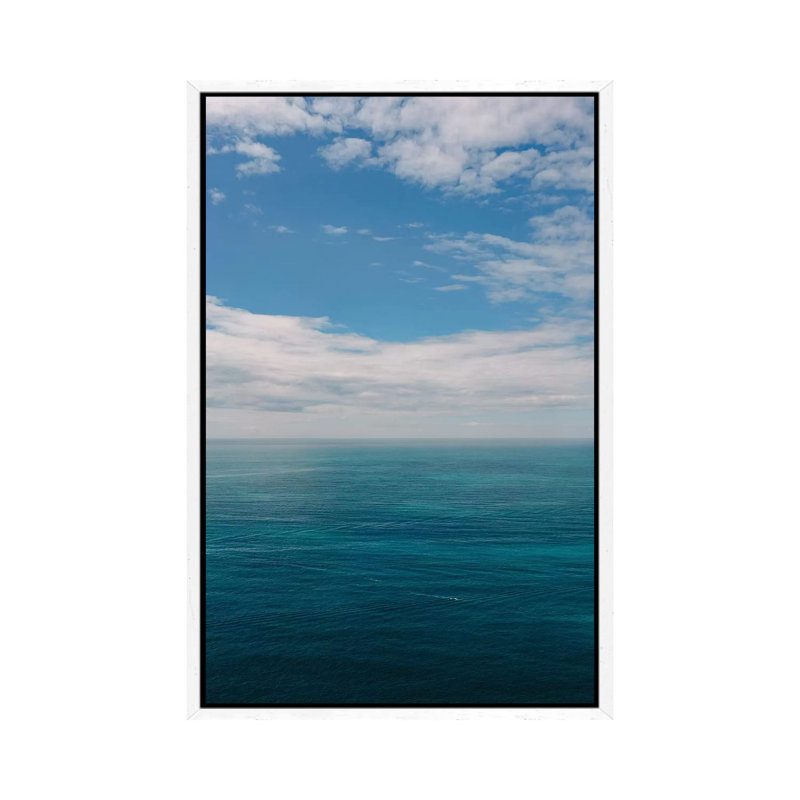 Amalfi Coast Ocean View I by Bethany Young - Print on Canvas, White Framed, 101.6cm H x 66.04cm W x 3.81cm D