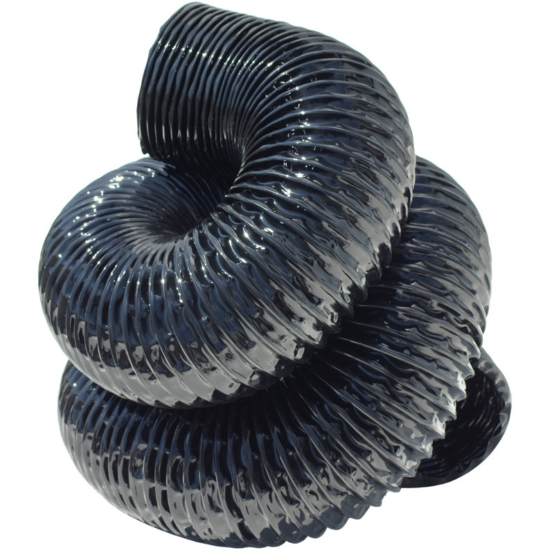 Caoutchouc-Cal XPU 708 - Conduit flexible en polyuréthane - Noir, H 6 po x l 6 po x P 144 po