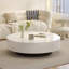Table basse simple en marbre de style crème de luxe-104935559