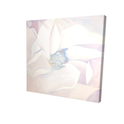 Blue Minimalist Floral Canvas - Delicacy | Home Decor Art