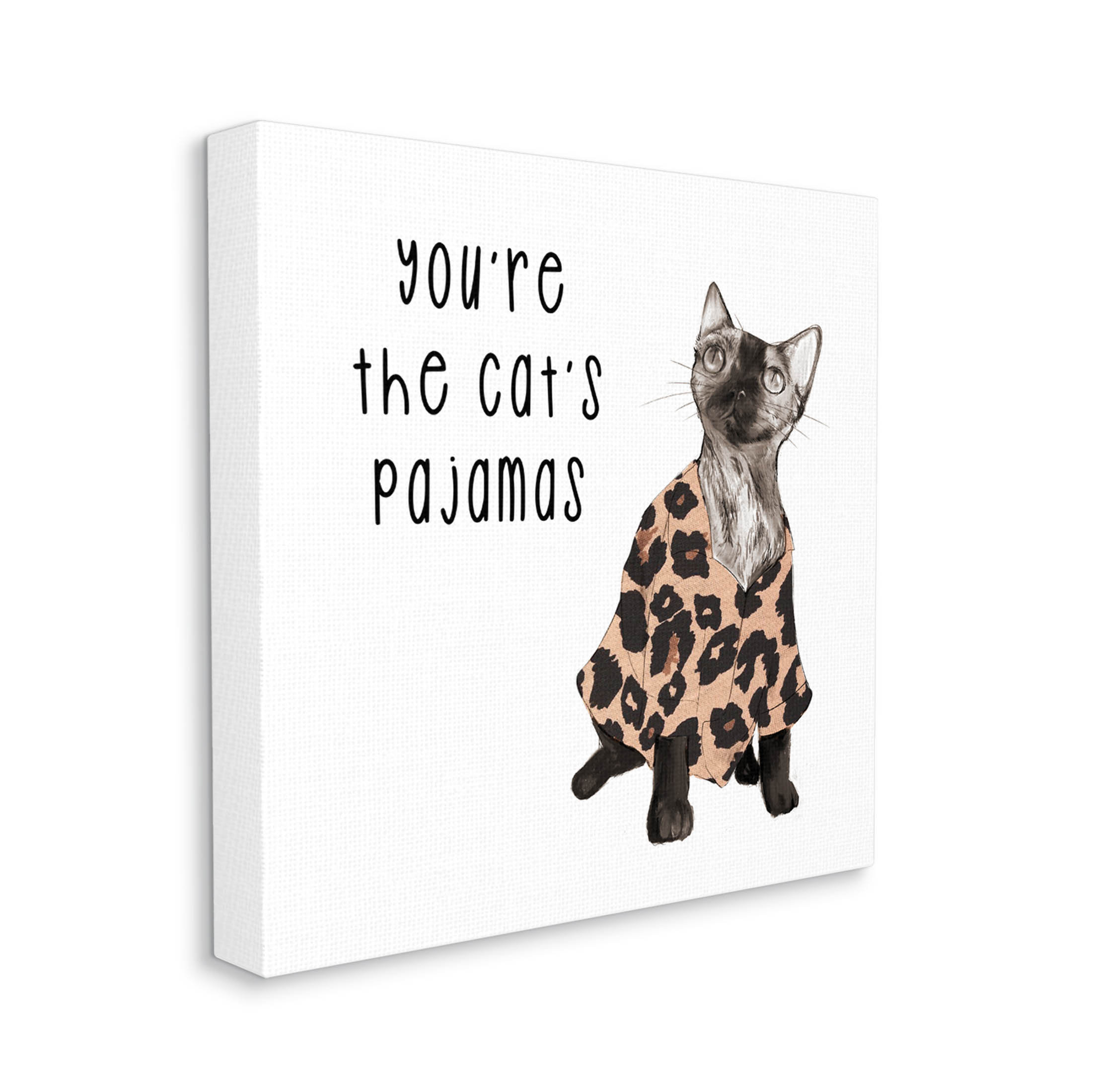 Stupell Industries The Cat's Pajamas Humor On Canvas by Lil' Rue Print