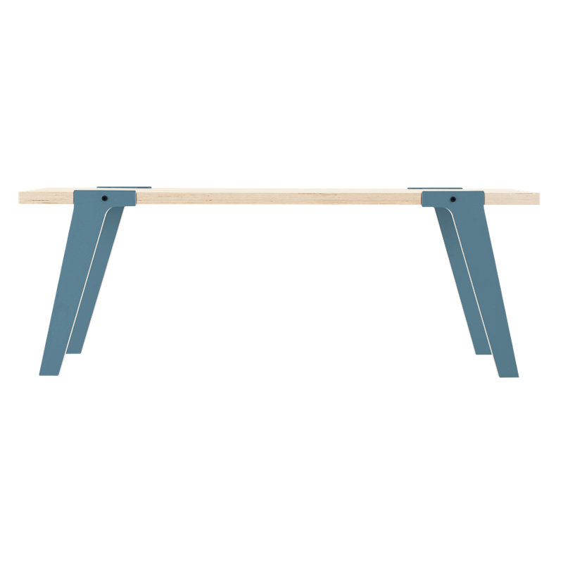 Giedi Upholstered Bench, Stone Blue Grey